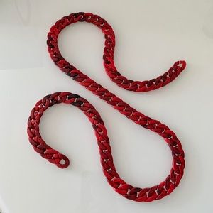 Acrylic Red Tortoise Shell Chain